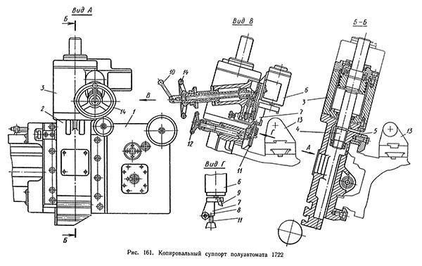 Вузли токарного багаторізцевого копіювального верстата полуатомата 1722 1722 Настановне креслення токарного багаторізцевого копіювального верстата полуатомата